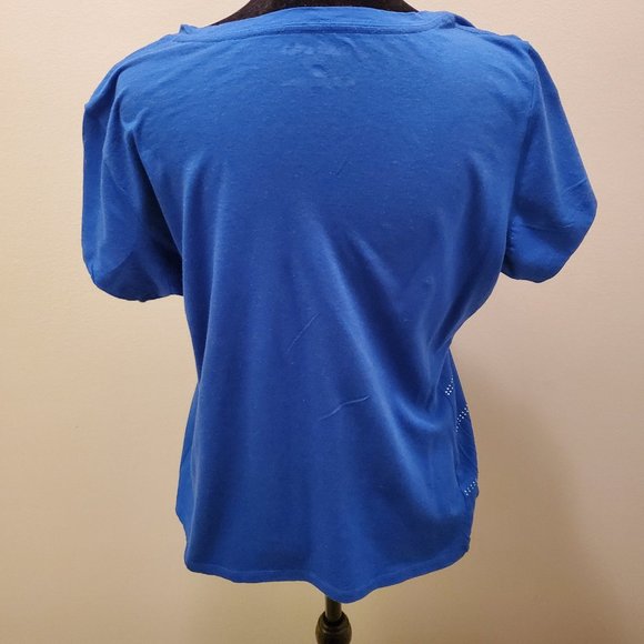 Chaps Royal Blue Tee with Metallic detail - Picture 3 of 3